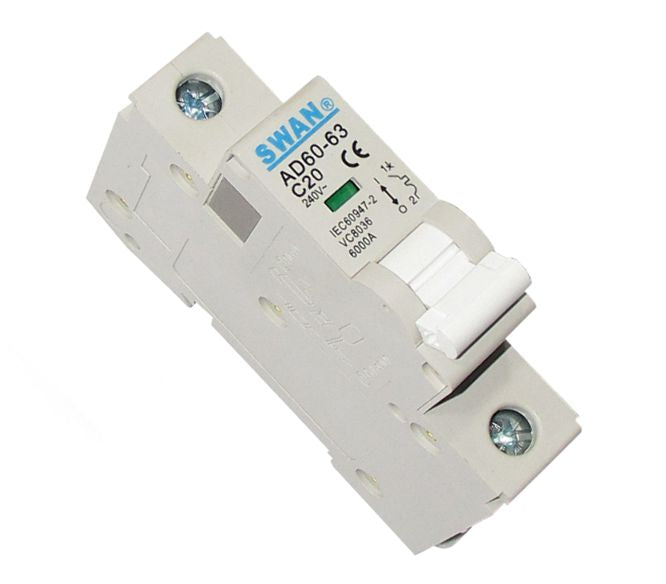 Swan Electric 1P 6kA C-curve MCB circuit breaker