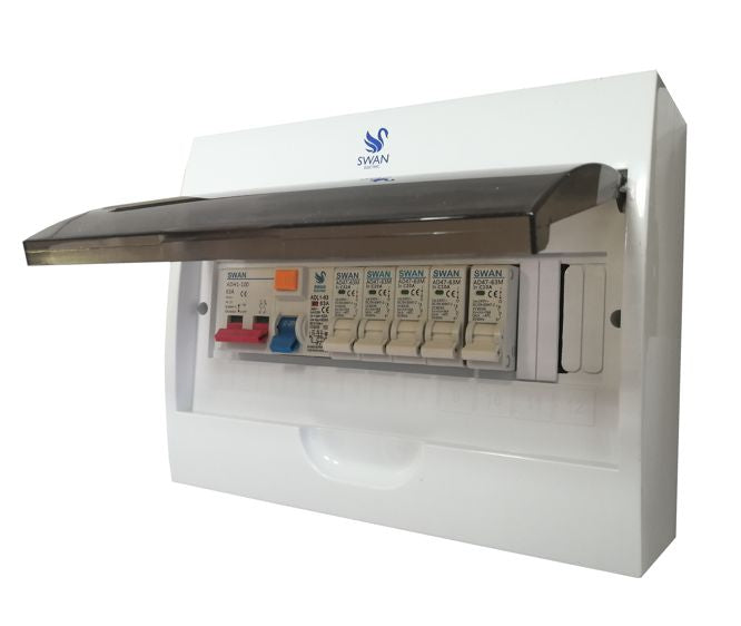 Swan Electric DB Board Populated Surface 12 Way 6-CIRCUITS/LOADS