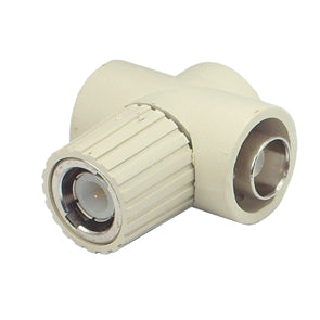 EIE Adapter BNC-Plug to 2X BNC-Socket Cream T-Junction