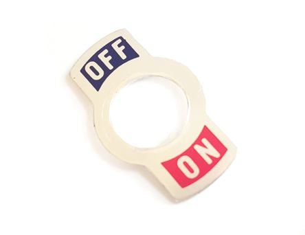 EIE M12 Aluminium Legend Plate Off-on for B060