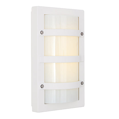 Eurolux white aluminium Trio bulkhead wall light IP65