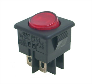 EIE Rocker Switch Illum Dpst 16A 25x25mm