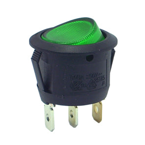 Daier Round Rocker Switch 240VAC Spst Illuminated