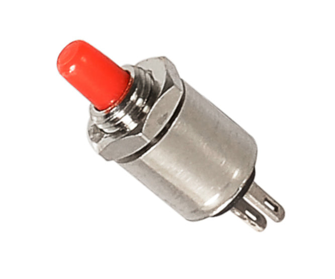EIE Push Button Switch Mini N.O. Spst Red Pip, Solder M5