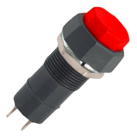 EIE Push Button Oct Switch N.O. 3A Red Solder M12 D=15.8mm L=38.5mm