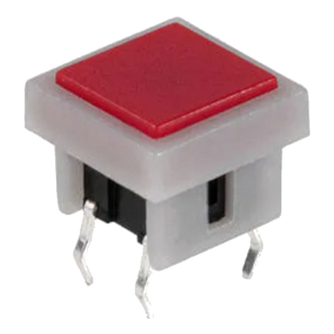 EIE Push Button Red Tactile Square 10x10 PCB