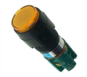 EIE Push Button Illuminated Latching 1XNONC Round 24VDC 1A