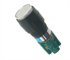 EIE Push Button Illuminated Latching 1XNONC Round 24VDC 1A