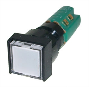 EIE P/Butt Ill-Wht Lat 2XNO/NC 12V