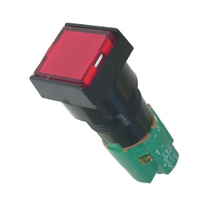 EIE P/Butt Ill-Red Mom 1XNO/NC 220VAC 16mm