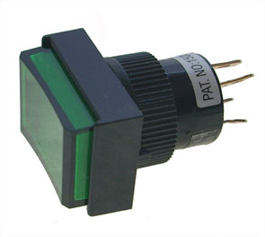 EIE Push Switch N.O 15mm Ill Green