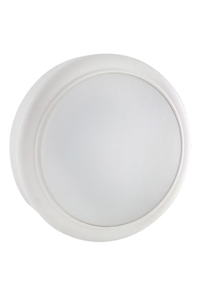 Eurolux white round LED bulkhead light 15W 4000K IP65