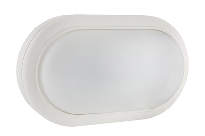 Eurolux white oval LED bulkhead light 15W 4000K IP65