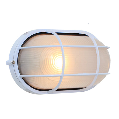 Eurolux large oval grid bulkhead light 280mm