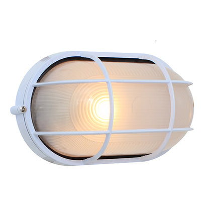 Eurolux large oval grid bulkhead light 280mm