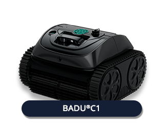 BADU C1 Cordless Robotic Pool Cleaner – 65W, Up to 150m² Coverage