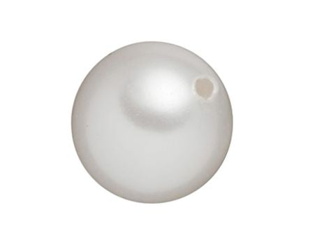 EIE Pearl White Plastic Ball with Hole