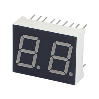 EIE Dual 7-SEGMENT LED Display Cc Red 12.6mm