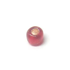 EIE Red Glass Spacer 4mm ID=1.3mm - MPQ=10