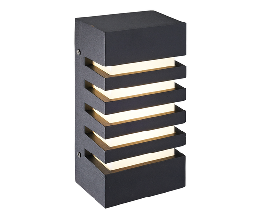 O-lite Nouveau E27 Wall Fitting, Slat Design IP54