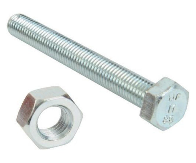 Mecaon Screw Hex Head and Nut Set M6x30mm Zinc Plated