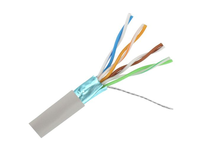 CS CAT5E Ftp 8C Ethernet Solid Cable Screened Grey - per Meter