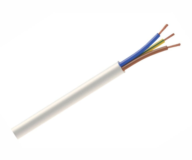 EIE Cabtyre Cable 3C 1.5 O=8.3 White per Meter