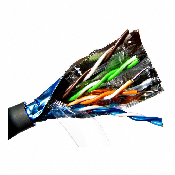CS CAT5E Ftp Ethernet Cable Cca 8C Solid Black - per Meter