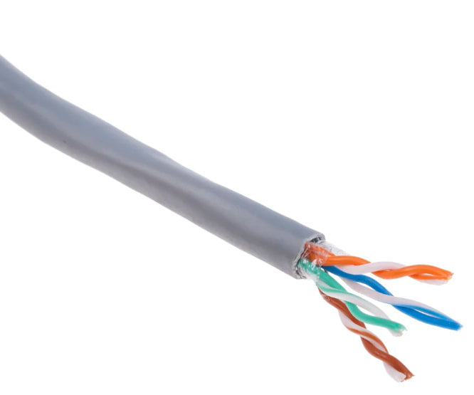 EIE Network Cable CAT5E Solid Grey -100m/ROLL