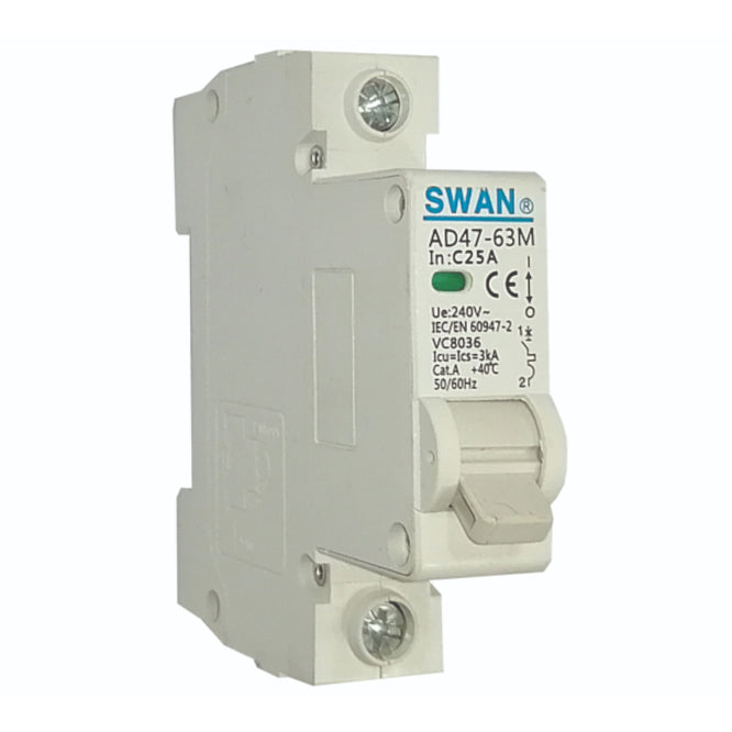 Swan Electric 1P 3kA C-curve MCB circuit breaker