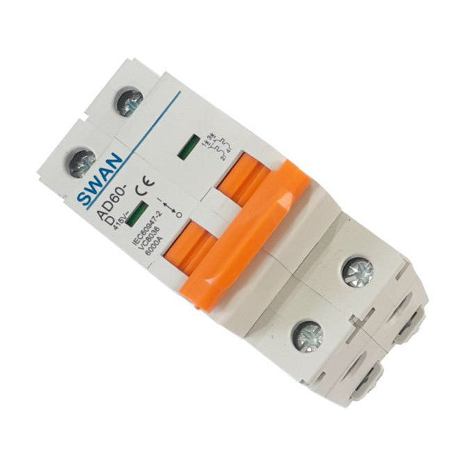 Swan Electric 2P 6kA D-curve MCB circuit breaker