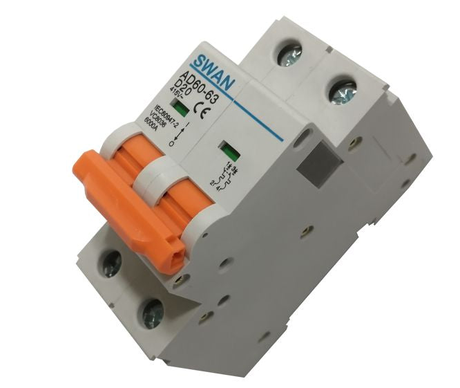 Swan Electric 2P 6kA D-curve MCB circuit breaker