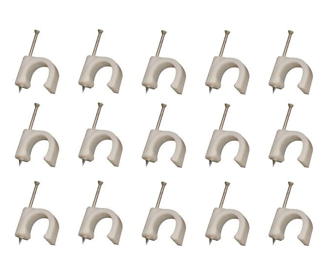 Swan Electric Nail in Cable Saddle 11mm White 100 per bag