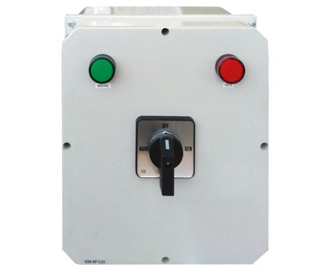 Swan Electric Change Over Switch 2 Pole-4 Pole PVC Enc 40A-125A