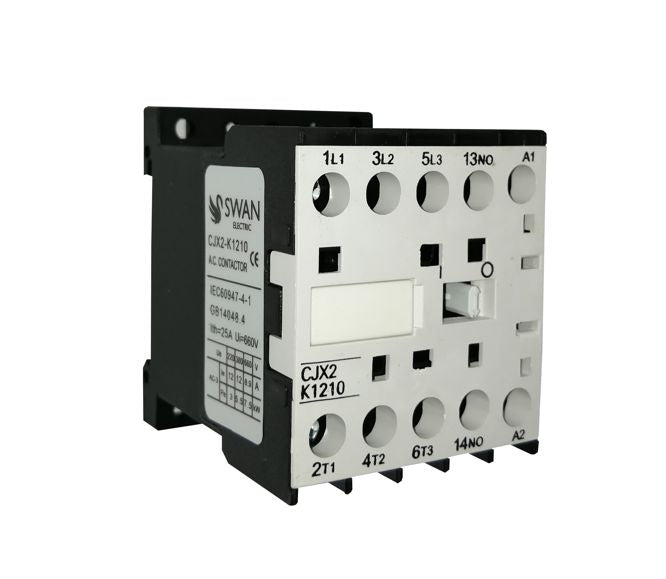 Swan Electric AC Contactor 9A-32A 24VAC-415VAC Coil 3 Pole N.O. & 1NO Aux