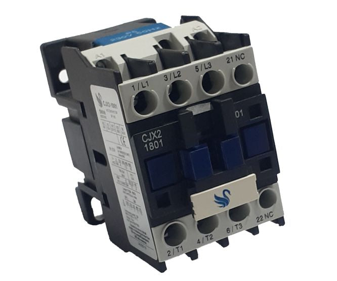 Swan Electric AC Contactor 18A 230VAC Coil 3 Pole-3P N.O. & 1NC Aux
