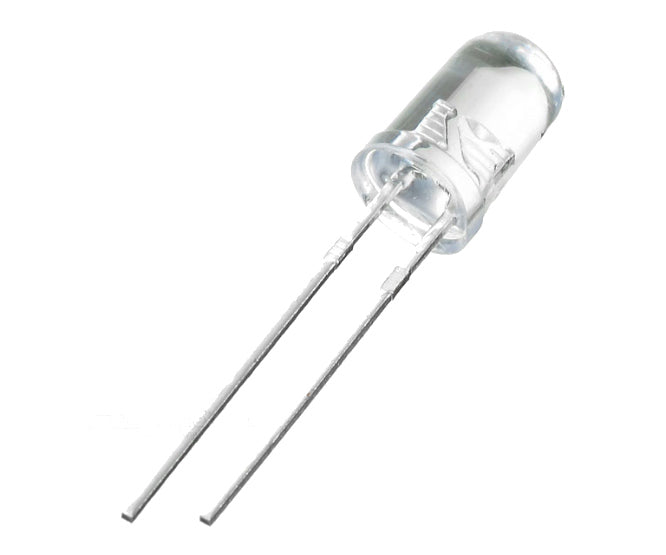 MEC LED 5mm Clear Red Round 20MCD 60D