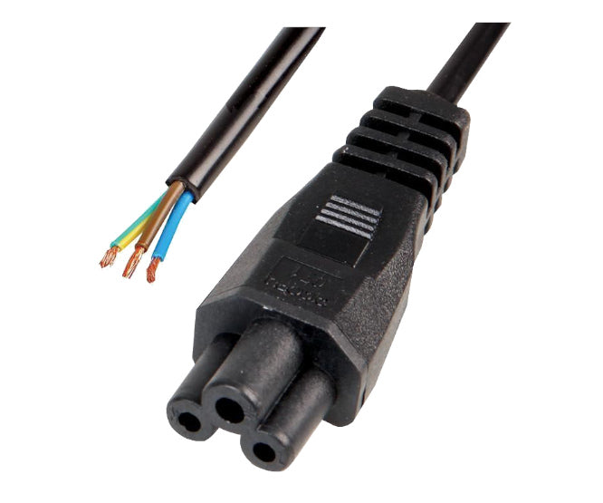 EIE Lead Clover Socket to Open End 15m Black 3x1.0mm