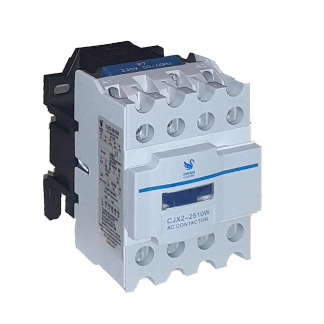 Swan Electric AC Contactor 9A-32A 24VAC-415VAC Coil 3 Pole N.O. & 1NO Aux