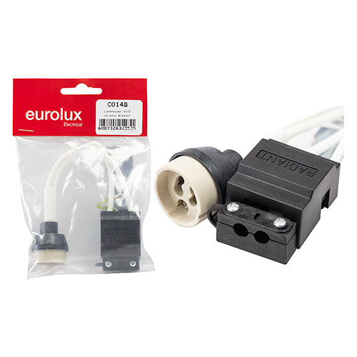 Eurolux GU10 Ceramic Lampholder Bracket with Earth