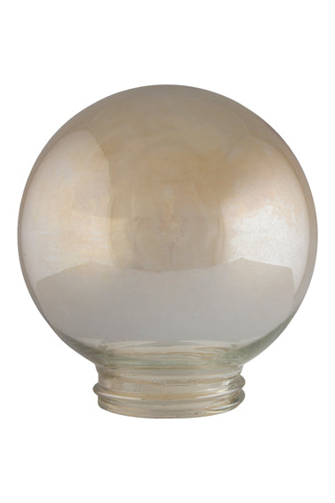 Eurolux 160mm Amber Glass Bowl Screw Neck 83mm – Amber Gloss