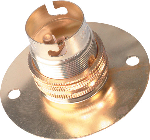 Eurolux B22 Brass Lampholder 63mm Batten