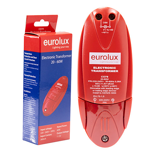 Eurolux 20-60W Electronic Transformer 220-240V