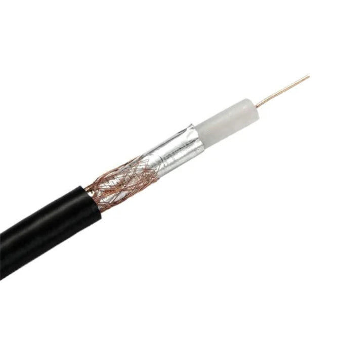 EIE 75 OHM Coax Cable Solid 5mm Black - Single Piece