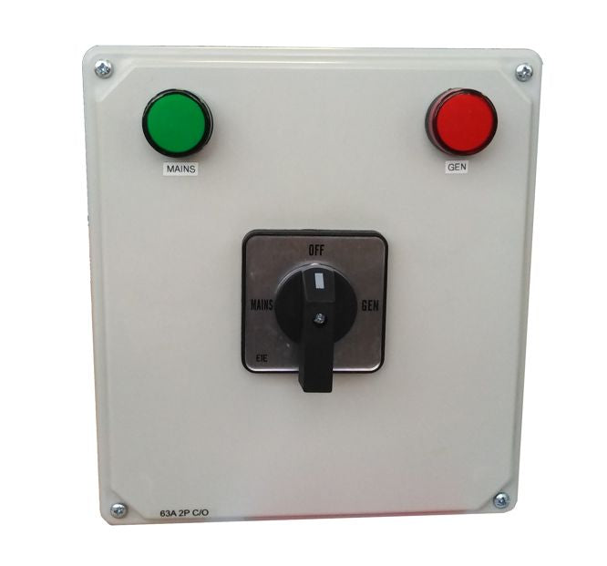 Swan Electric Change Over Switch 40A 2P 3-POS Enclosed