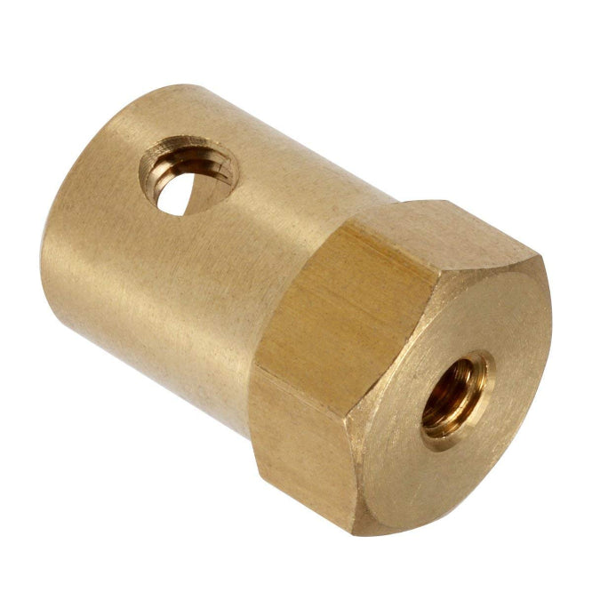 Mecaon 6mm Brass Shaft / Wheel Coupler OD=12mm