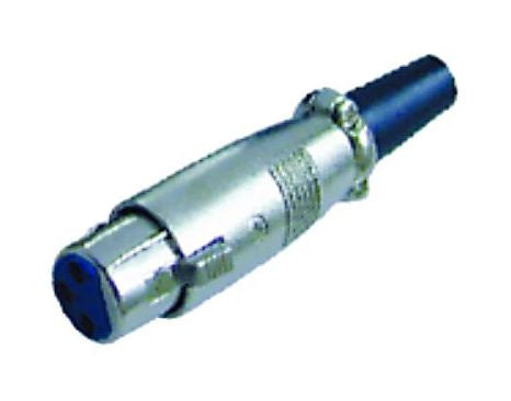EIE Microphone / Audio Socket, 3 Way, Straight Xlr