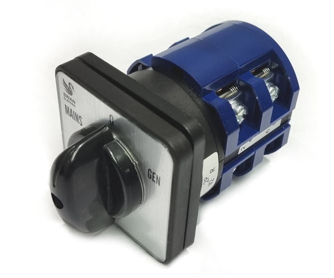 Swan Electric Rotary Cam Switch Change Over M-O-G 63A 2 Pole-4 Pole