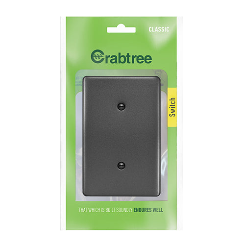 Crabtree Classic Blank Plate 50 x 100mm in Graphite