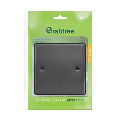 Crabtree Classic Blank Plate 100 x 100mm in Graphite